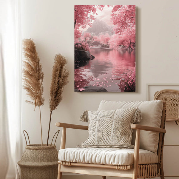 Blossom Serenity Pink Abstract Art | MusaArtGallery™