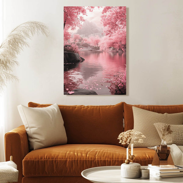 Blossom Serenity Pink Abstract Art | MusaArtGallery™