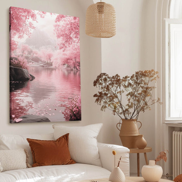 Blossom Serenity Pink Abstract Art | MusaArtGallery™