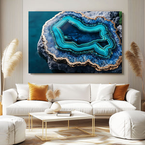 Blue Abstract Canvas Art