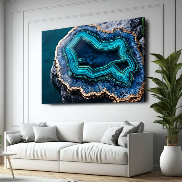 Blue Abstract Canvas Art