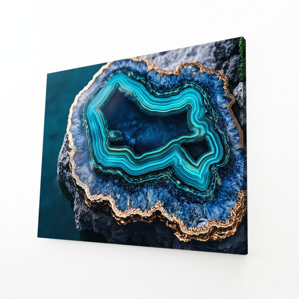 Blue Abstract Canvas Art