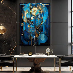 Blue Abstract Canvas Wall Art | MusaArtGallery™