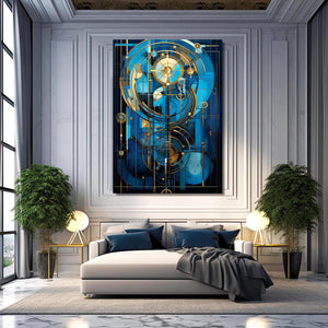 Blue Abstract Canvas Wall Art | MusaArtGallery™