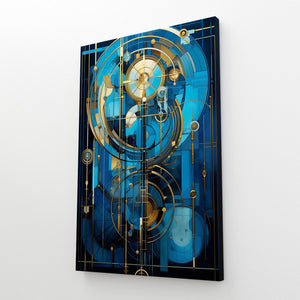 Blue Abstract Canvas Wall Art | MusaArtGallery™