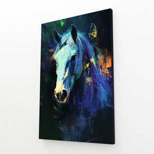Blue Abstract Horse Art