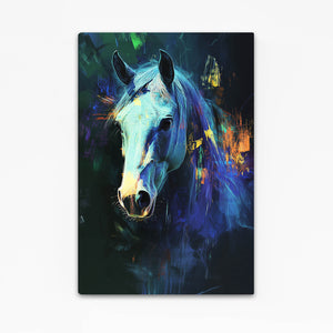 Blue Abstract Horse Art