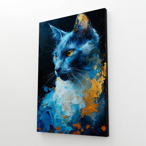 Blue Acrylic Cat Wall Art | MusaArtGallery™