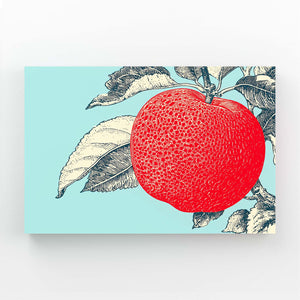 Blue And Red Apple Wall Art