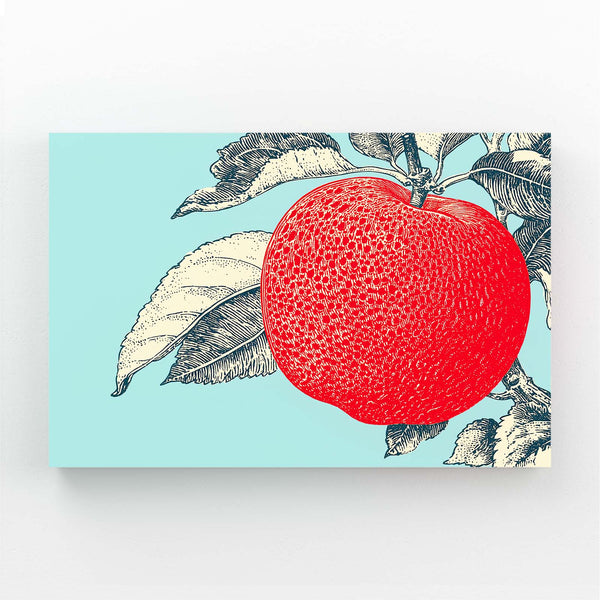 Blue And Red Apple Wall Art