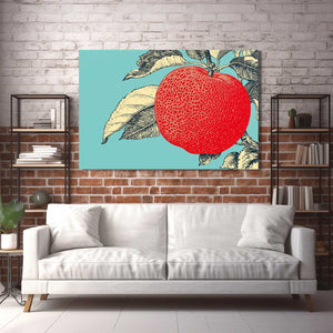 Blue And Red Apple Wall Art