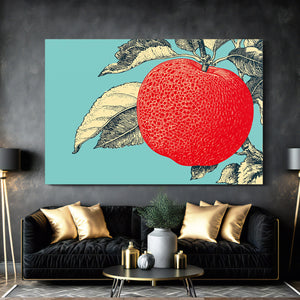 Blue And Red Apple Wall Art