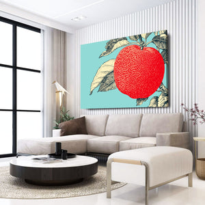 Blue And Red Apple Wall Art