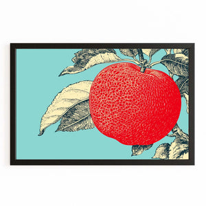 Blue And Red Apple Wall Art
