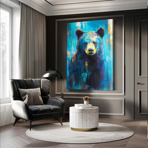Blue Bear Wall Art