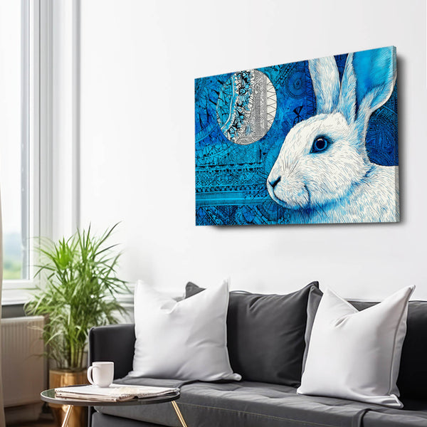 Blue Bunny Print