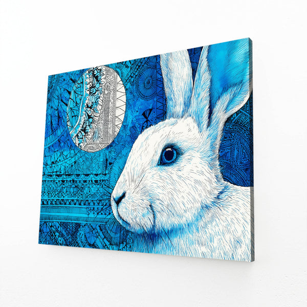 Blue Bunny Print