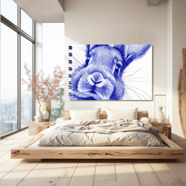 Blue Bunny Wall Art