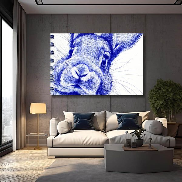 Blue Bunny Wall Art