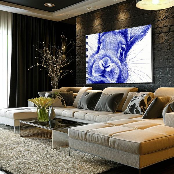 Blue Bunny Wall Art