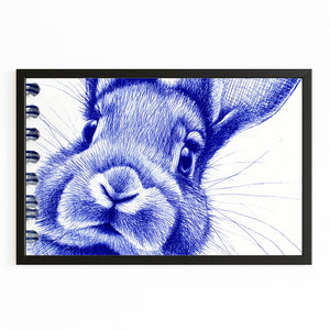 Blue Bunny Wall Art