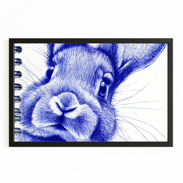 Blue Bunny Wall Art