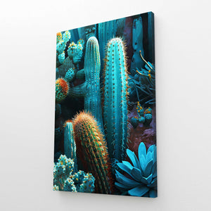 Blue Cactus Wall Art | MusaArtGallery™
