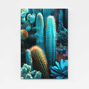 Blue Cactus Wall Art | MusaArtGallery™