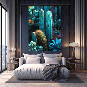 Blue Cactus Wall Art | MusaArtGallery™