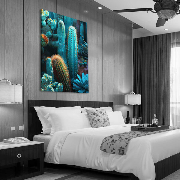 Blue Cactus Wall Art | MusaArtGallery™