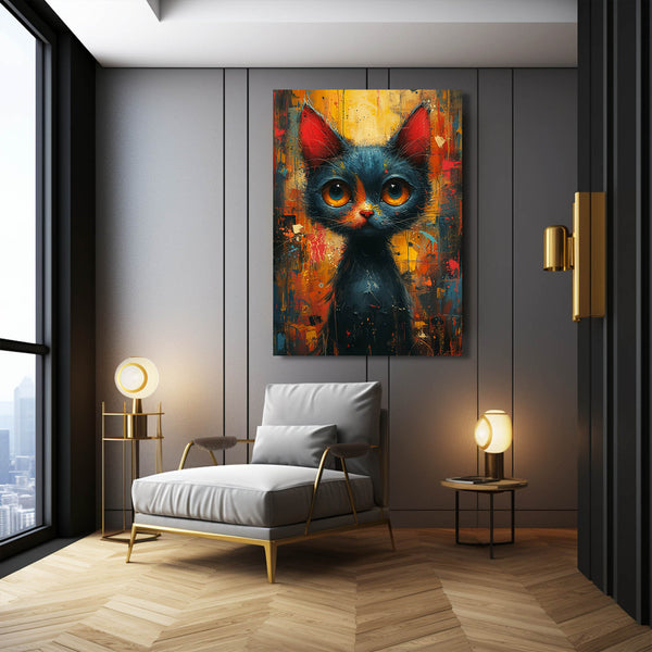 Blue Cat Art Little | MusaArtGallery™