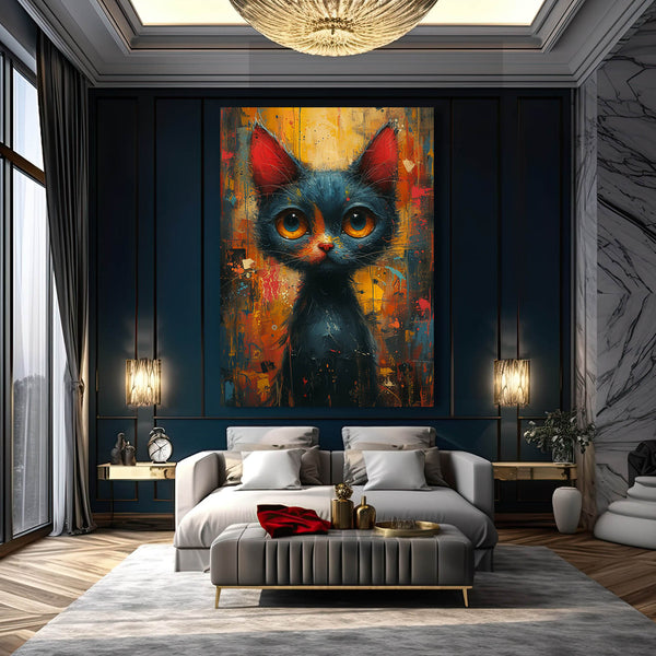Blue Cat Art Little | MusaArtGallery™