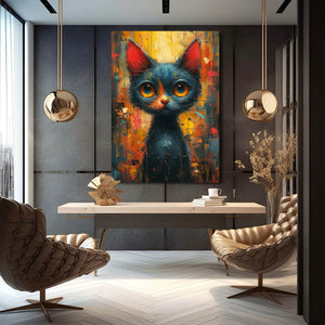 Blue Cat Art Little | MusaArtGallery™