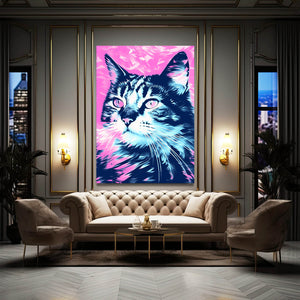 Blue Cat Wall Art | MusaArtGallery™