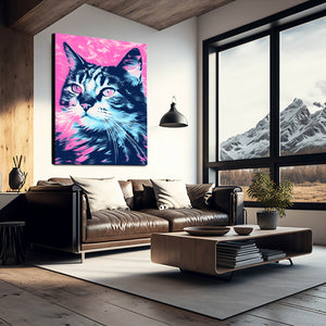 Blue Cat Wall Art