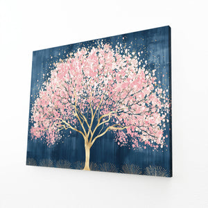 Blue Cherry Blossom Tree Wall Art