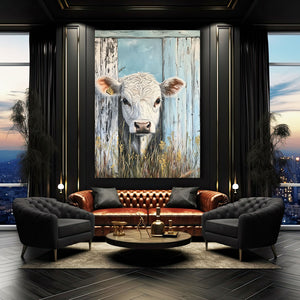 Blue Cow Print
