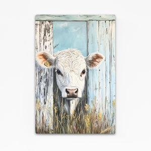 Blue Cow Print