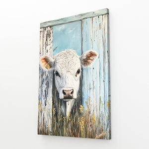 Blue Cow Print