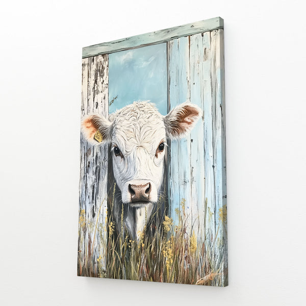 Blue Cow Print
