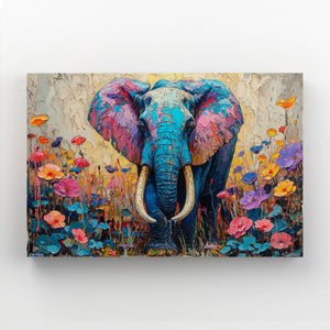Blue Elephant Canvas Wall Art | MusaArtGallery™