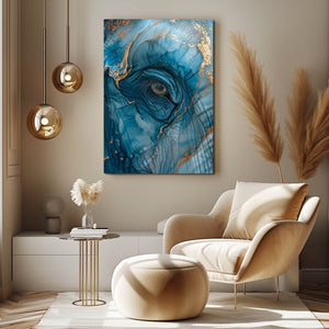 Blue Elephants Eye Art | MusaArtGallery™
