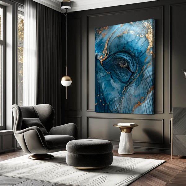 Blue Elephants Eye Art | MusaArtGallery™