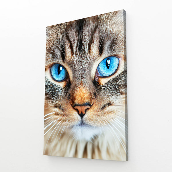 Arte de gato de ojos azules