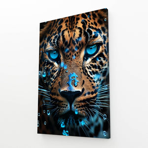 Blue-Eyed Leopard Cool Wall Art | MusaArtGallery™