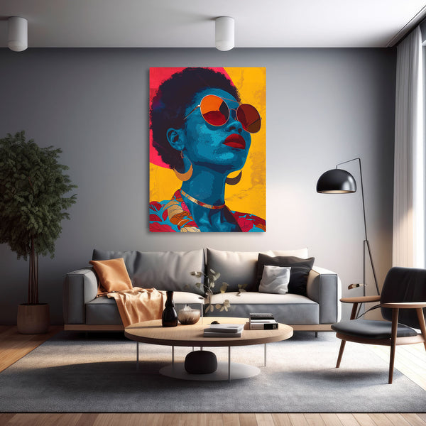 Blue Face Girl African Art | MusaArtGallery™