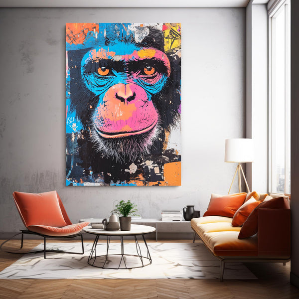 Blue Face Monkey Art