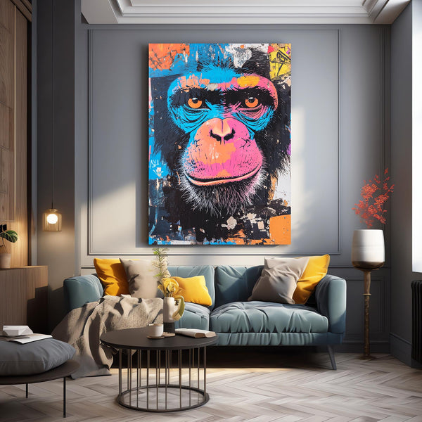 Blue Face Monkey Art