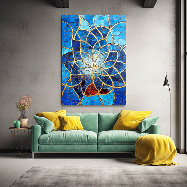 Blue Flower Of Life Art