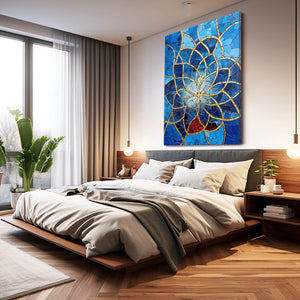 Blue Flower Of Life Art
